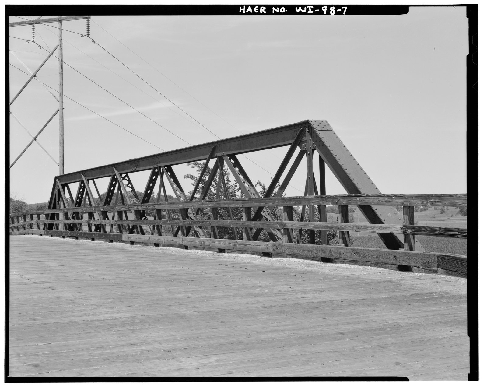 East truss line of Poplar Grove Road bridge
